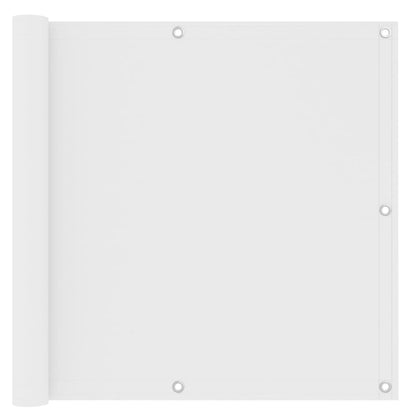 Balkon-Sichtschutz Weiß 90x600 cm Oxford-Gewebe