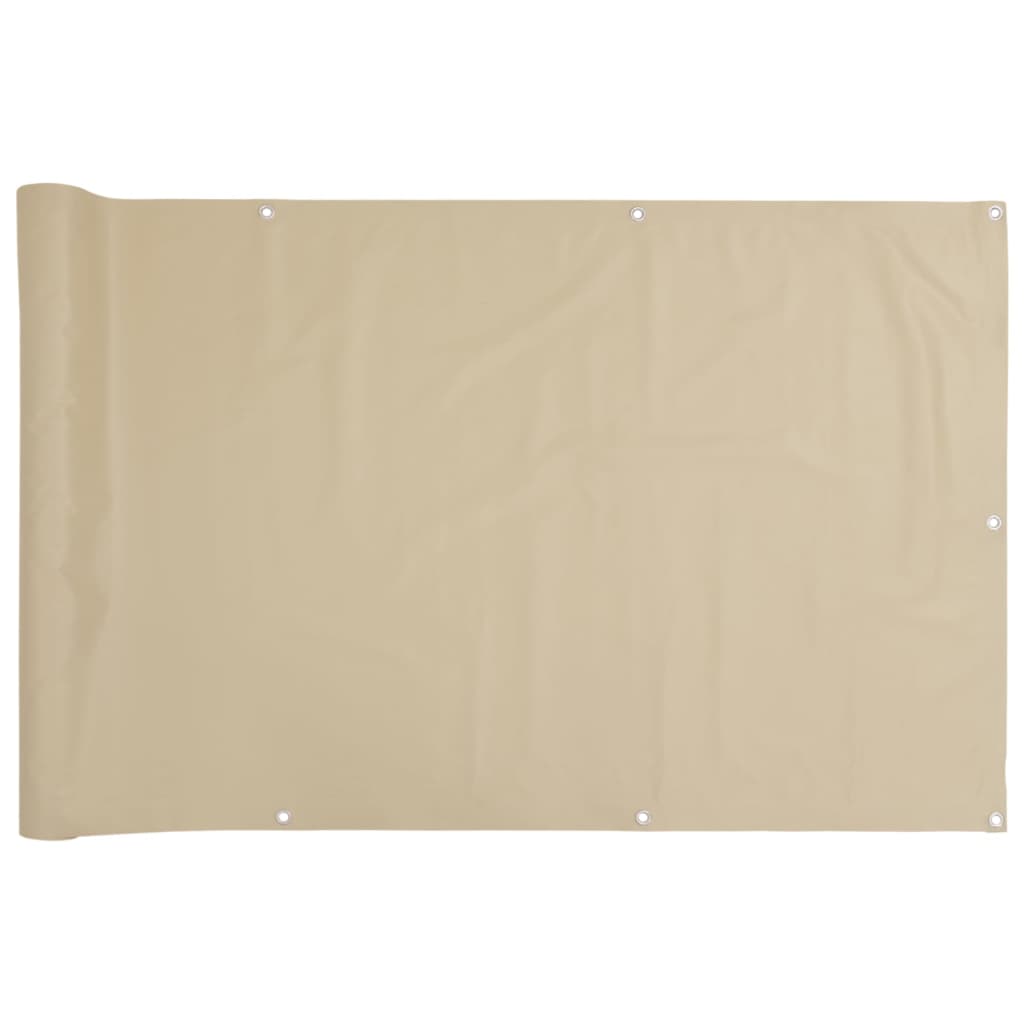 Balkon-Sichtschutz Beige 75x300 cm Oxford-Gewebe