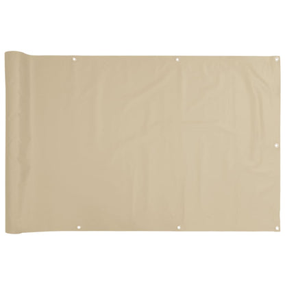 Balkon-Sichtschutz Beige 120x300 cm Oxford-Gewebe