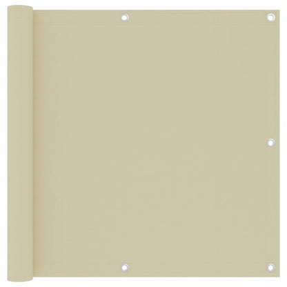 Balkon-Sichtschutz Creme 90x300 cm Oxford-Gewebe