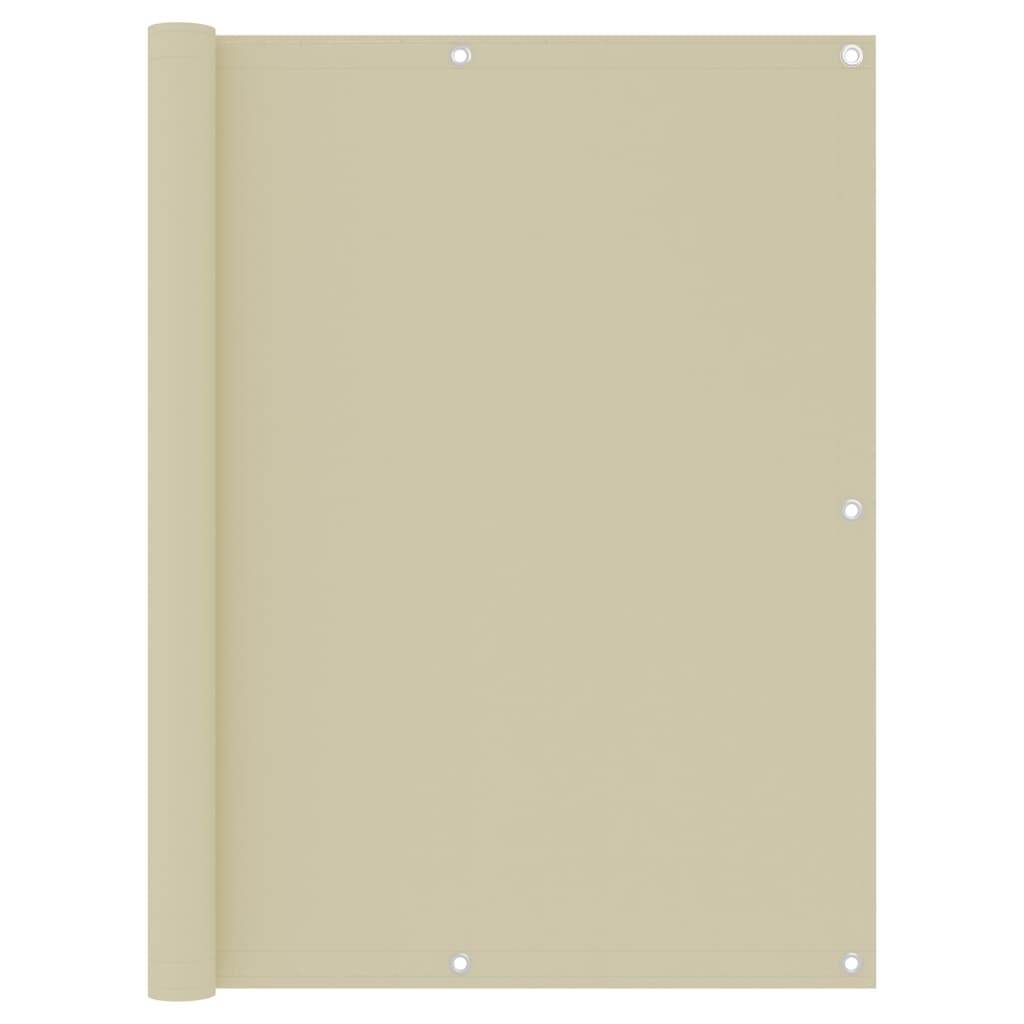 Balkon-Sichtschutz Creme 120x300 cm Oxford-Gewebe