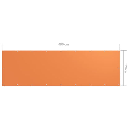 Balkon-Sichtschutz Orange 120x400 cm Oxford-Gewebe