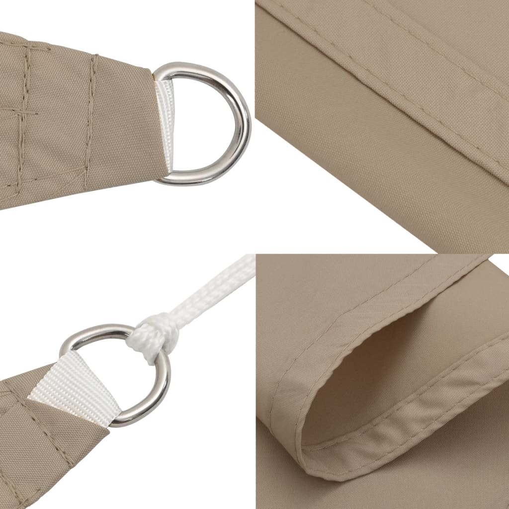 Sonnensegel Oxford-Gewebe Rechteckig 3,5x4,5 m Taupe