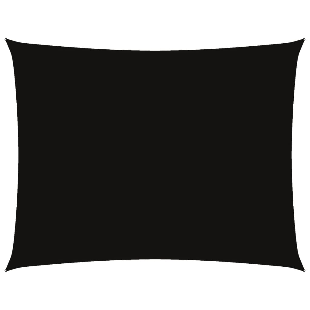 Sonnensegel Oxford-Gewebe Rechteckig 6x8 m Schwarz