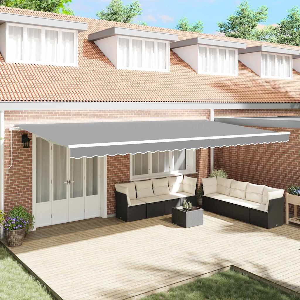 Markisenrahmen Weiß 600 x 350 cm Aluminium