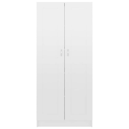 Bücherschrank Hochglanz-Weiß 82,5x30,5x185,5 cm Holzwerkstoff