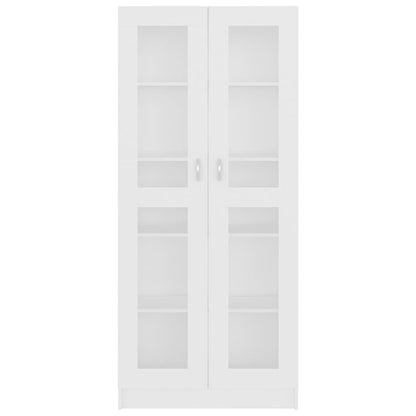 Vitrinenschrank Weiß 82,5x30,5x185 cm Holzwerkstoff