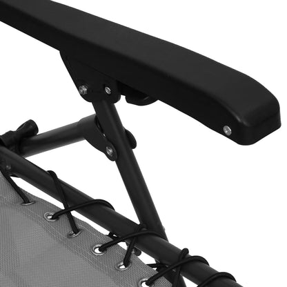 Liegestuhl Klappbar Textilene Grau