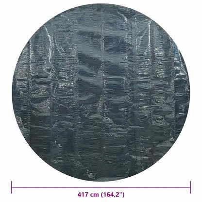 Treibende Pool-Solarplane PE 417 cm Schwarz und Blau