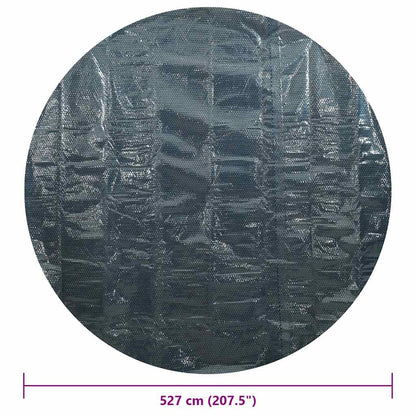 Treibende Pool-Solarplane PE 527 cm Schwarz und Blau