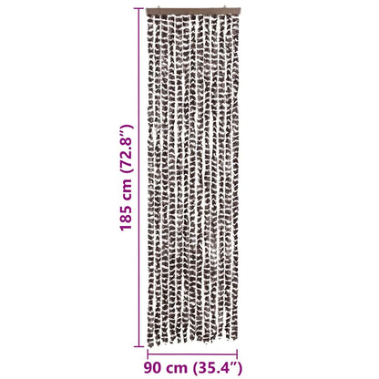 Insektenschutz-Vorhang Braun und Weiß 56x185 cm Chenille