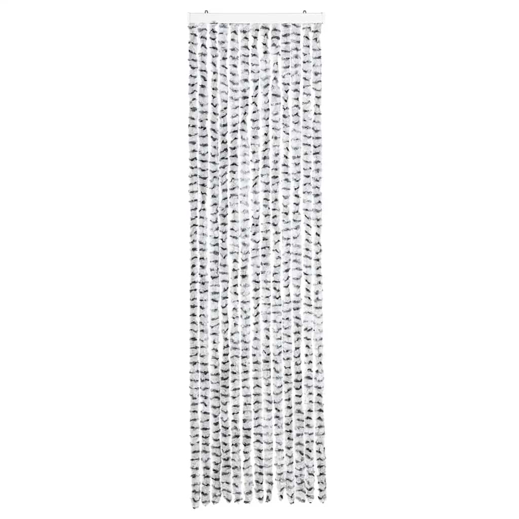 Insektenschutz-Vorhang Hell- und Dunkelgrau 56x185 cm Chenille