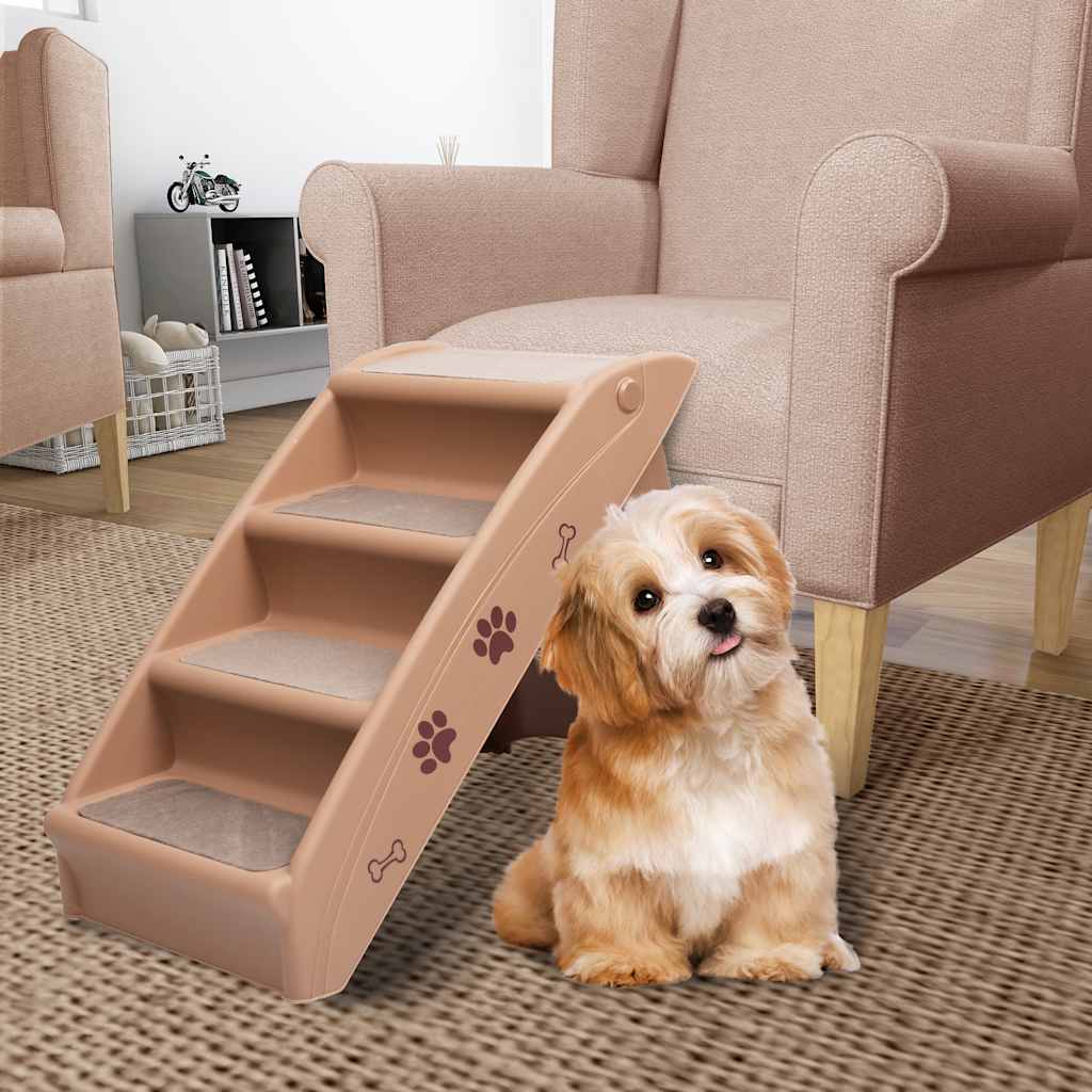 Hundetreppe Klappbar Braun 62x40x49,5 cm