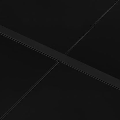 Gartentisch 130x130x72 cm Schwarz Stahl und Glas