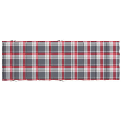Sonnenliegen-Auflage Rot Karomuster 186x58x4 cm Oxford-Gewebe
