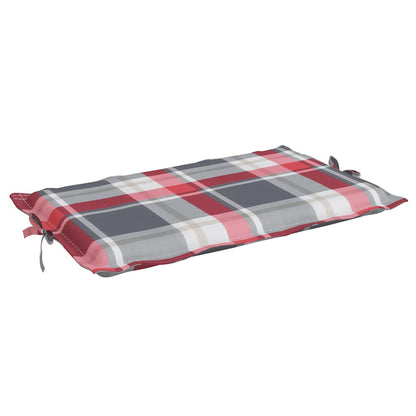 Sonnenliegen-Auflage Rot Karomuster 186x58x4 cm Oxford-Gewebe