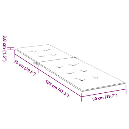 Liegestuhl-Auflage Grün (75+105)x50x4 cm