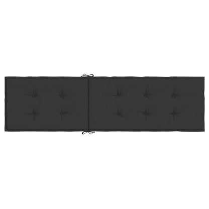 Liegestuhl-Auflage Schwarz (75+105)x50x4 cm