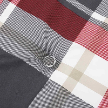 Liegestuhl-Auflage Rot Karomuster (75+105)x50x4 cm