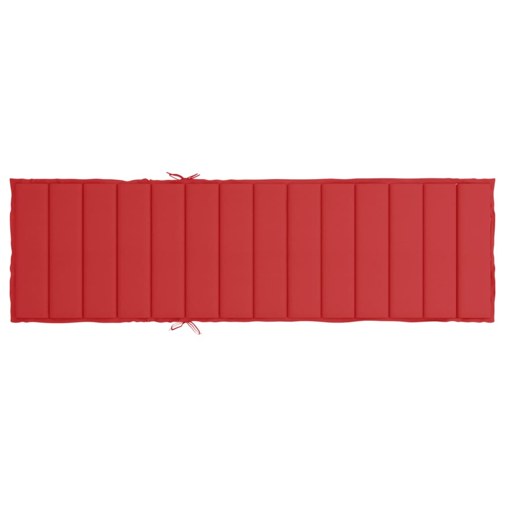 Sonnenliegen-Auflage Rot 200x60x3 cm Oxford-Gewebe