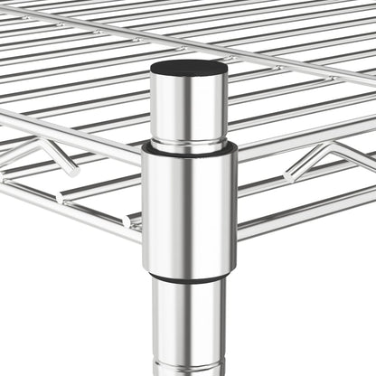 Lagerregal mit 5 Böden 90x35x180 cm Chrom 250 kg