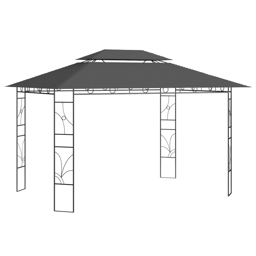 Pavillon 4x3x2,7 m Anthrazit 160 g/m²