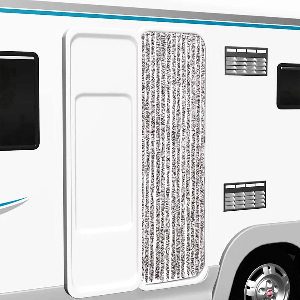 Insektenschutz-Vorhang Braun und Beige 56x200 cm Chenille