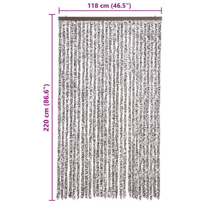 Insektenschutz-Vorhang Braun und Beige 118x220 cm Chenille