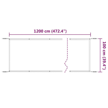 Senkrechtmarkise Weiß 100x1200 cm Oxford-Gewebe