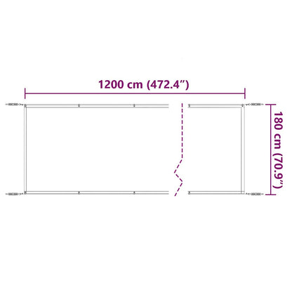 Senkrechtmarkise Anthrazit 180x1200 cm Oxford-Gewebe