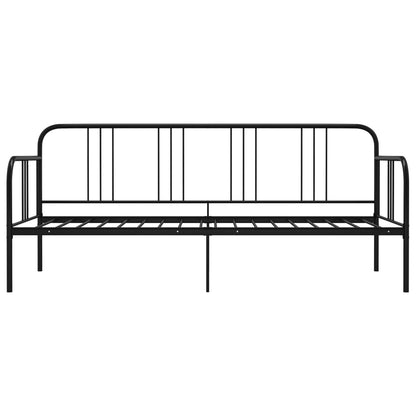 Schlafsofa Bettgestell Schwarz Metall 90x200 cm