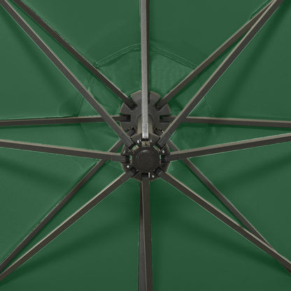 Ampelschirm mit LED-Beleuchtung 300 cm Grün
