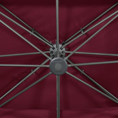 Ampelschirm mit Doppeldach Bordeauxrot 400 x 300 cm
