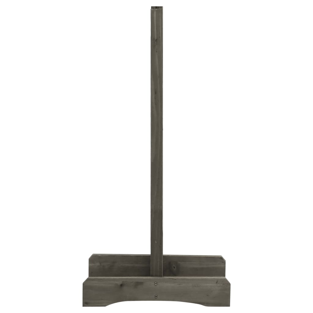 Garten-Rankzaun Grau 120x60 cm Massivholz Tanne