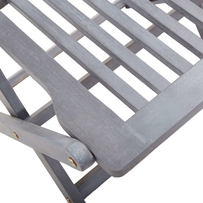 5-tlg. Garten-Essgruppe Massivholz Akazie Grau