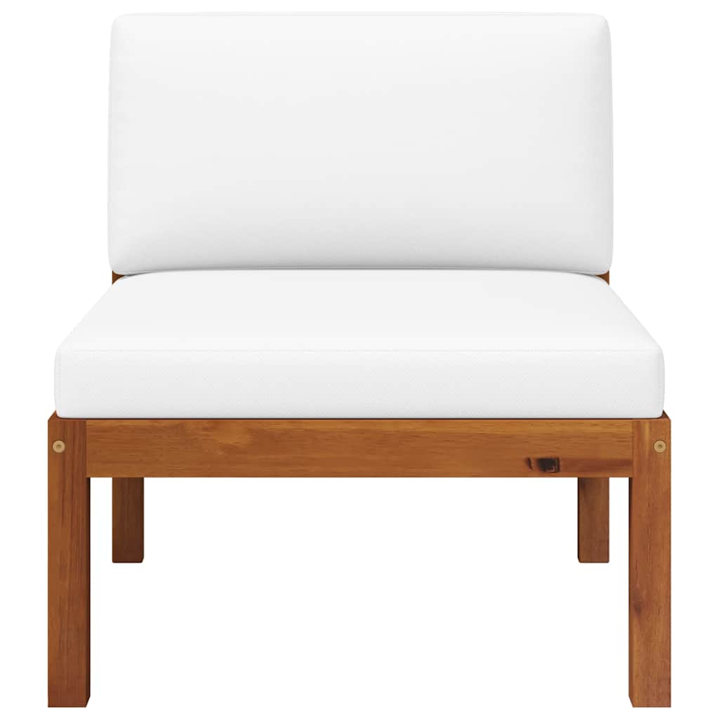 2-teiliges Garten-Lounge-Set mit Kissen Holz Akazie & Seil