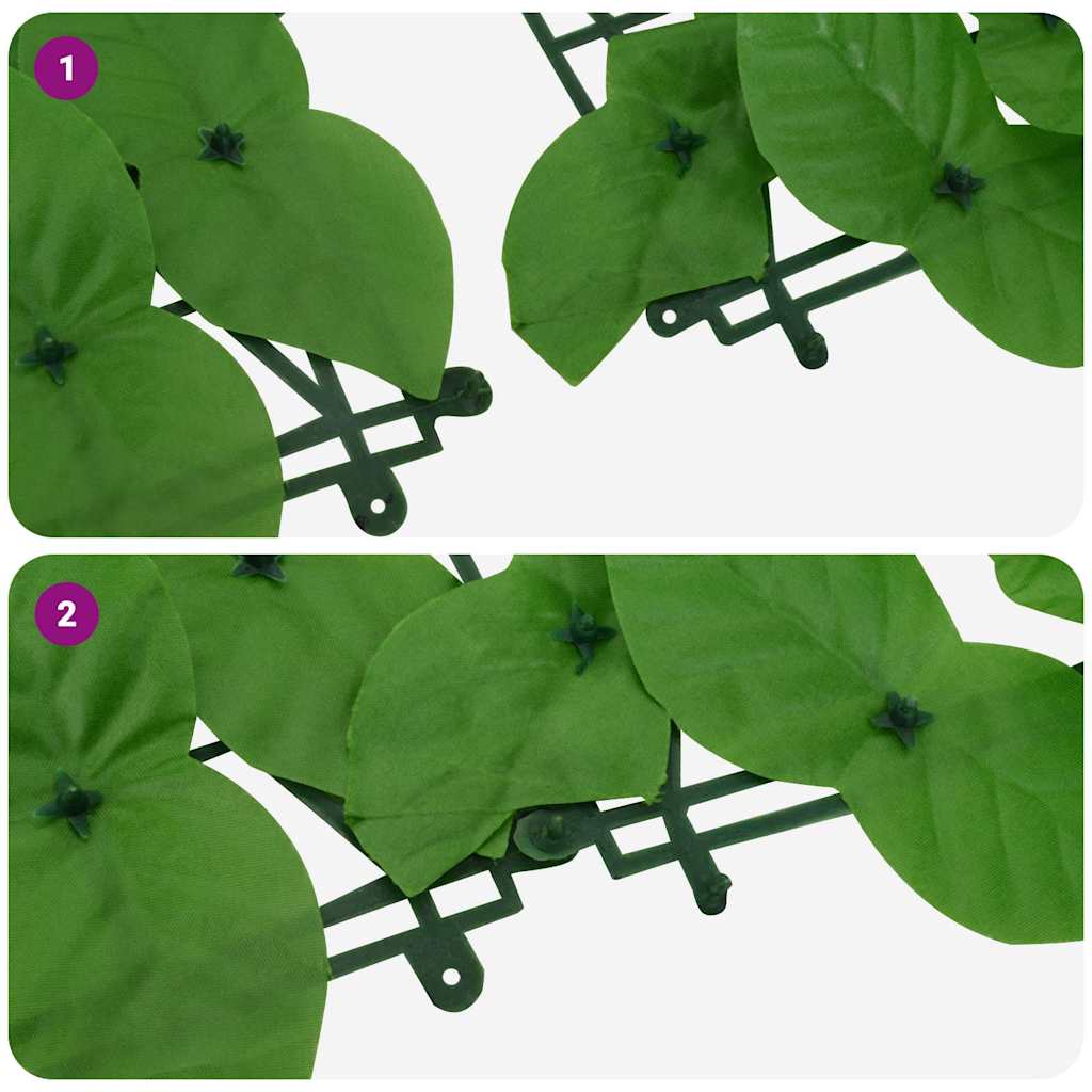 Balkon-Sichtschutz mit Grünen Blättern 500x75 cm