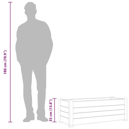 Garten-Hochbeet PP Mokka 100x43x35 cm