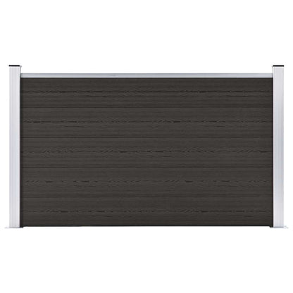 Zaunelement WPC 180x105 cm Schwarz