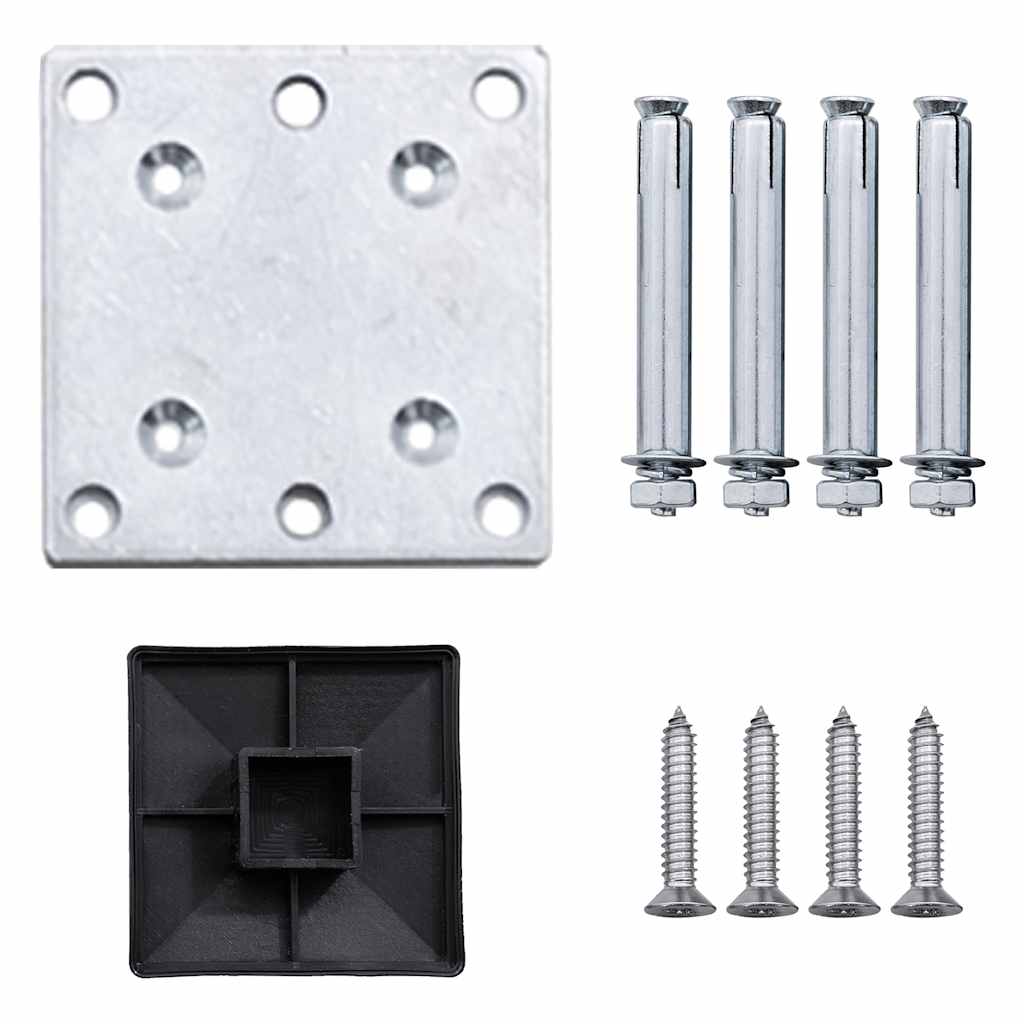 Zaunelement WPC 175x146 cm Schwarz