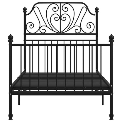 Bettgestell Schwarz Metall 100x200 cm
