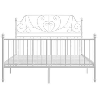 Bettgestell Weiß Metall 140x200 cm
