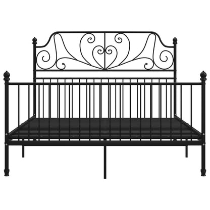 Bettgestell Schwarz Metall 160x200 cm