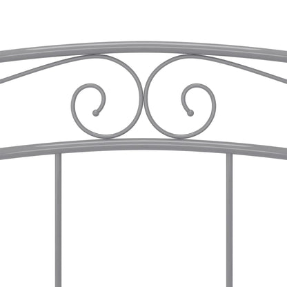Bett Grau Metall 200x200 cm