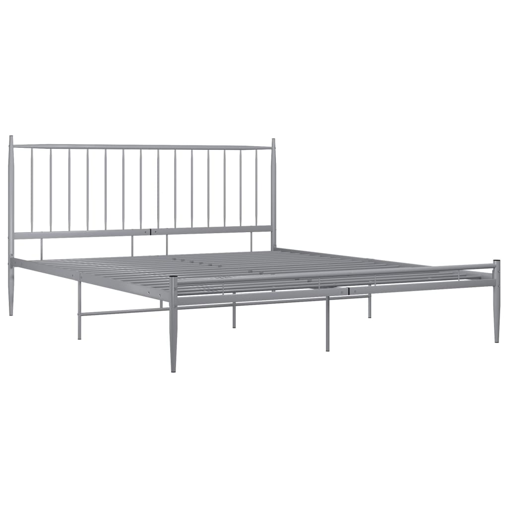 Bett Grau Metall 180x200 cm