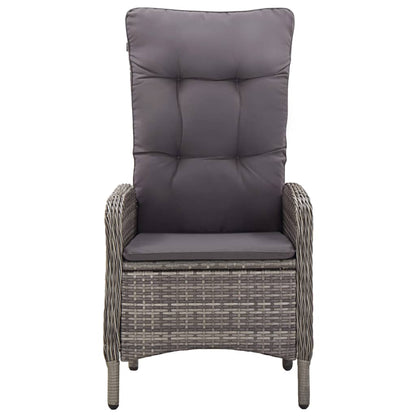 11-tlg. Garten-Essgruppe Poly Rattan Grau