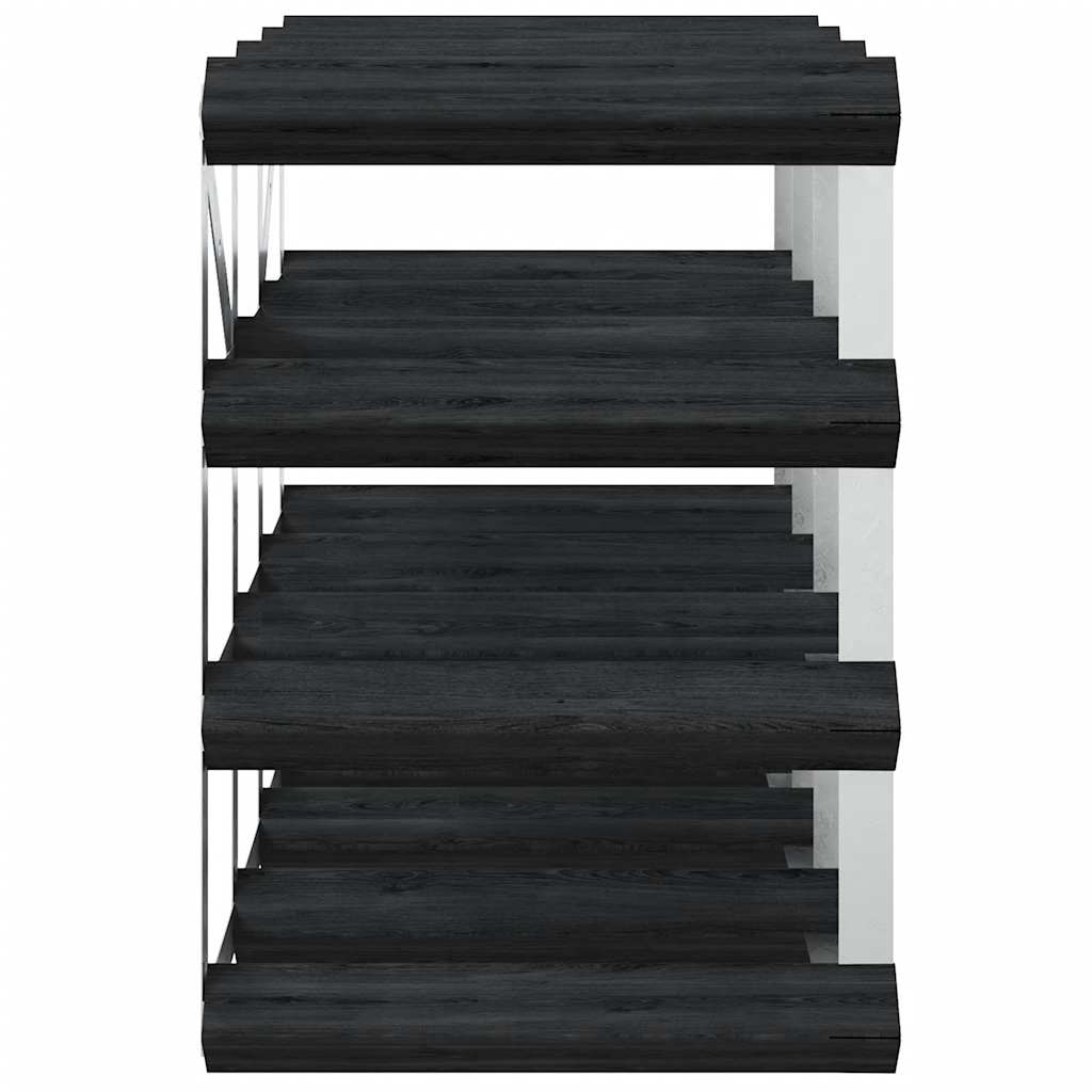 Weinregal für 12 Flaschen Schwarz Massivholz Kiefer