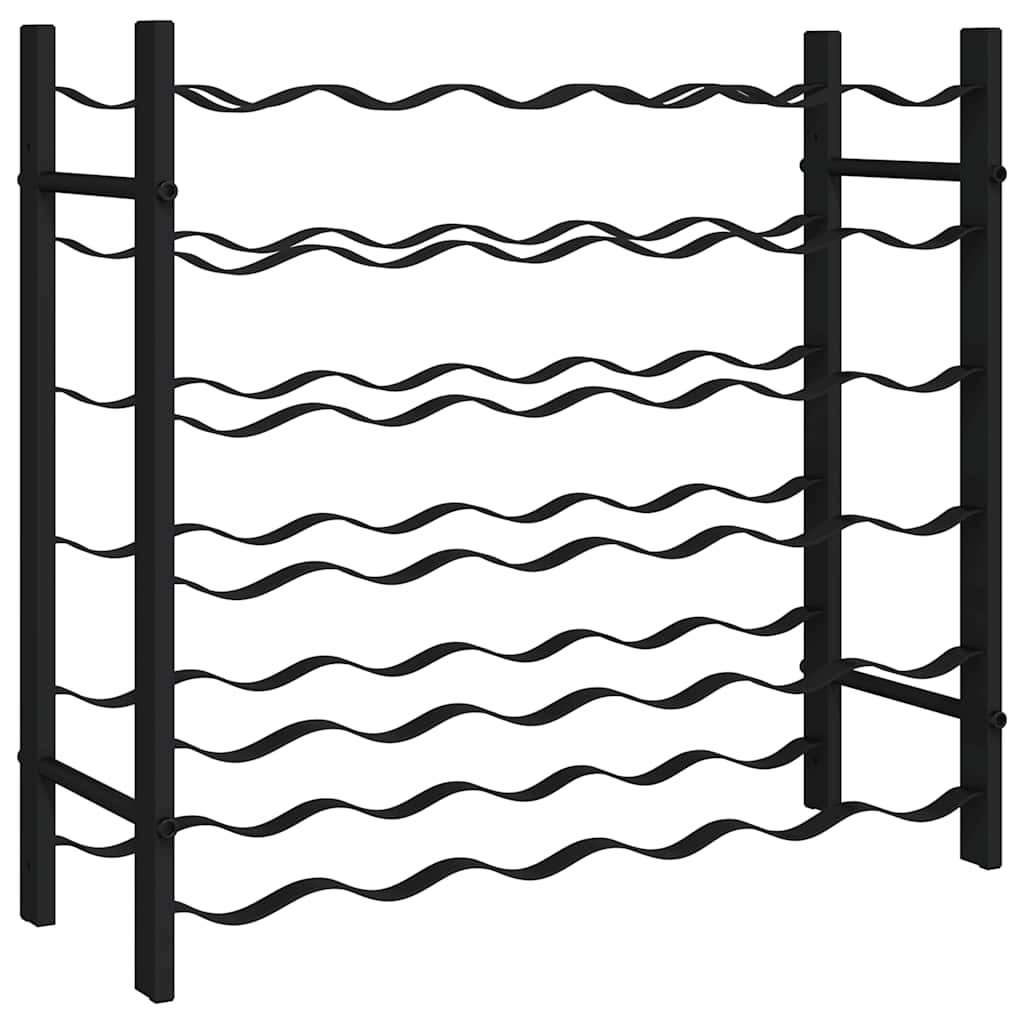 Weinregal für 36 Flaschen Schwarz Eisen