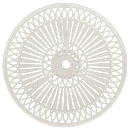 Gartentisch Weiß 62x62x65 cm Aluminiumguss