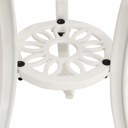 Gartentisch Weiß 62x62x65 cm Aluminiumguss